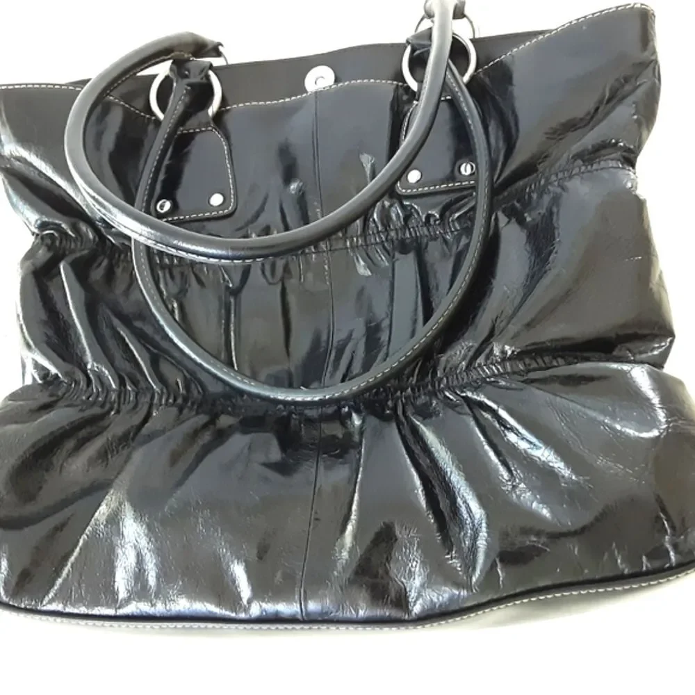 PIEL DE VAVA GAUFRE GENUINE LEATHER SCRUNCH HOBO SHOULDER BAG